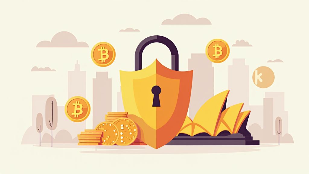 Graphic depicting cryptocurrency wallet security tips